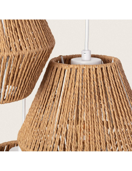 Suspension Papier Tressé Trilla 3 Spots