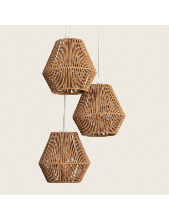 Suspension Papier Tressé Trilla 3 Spots