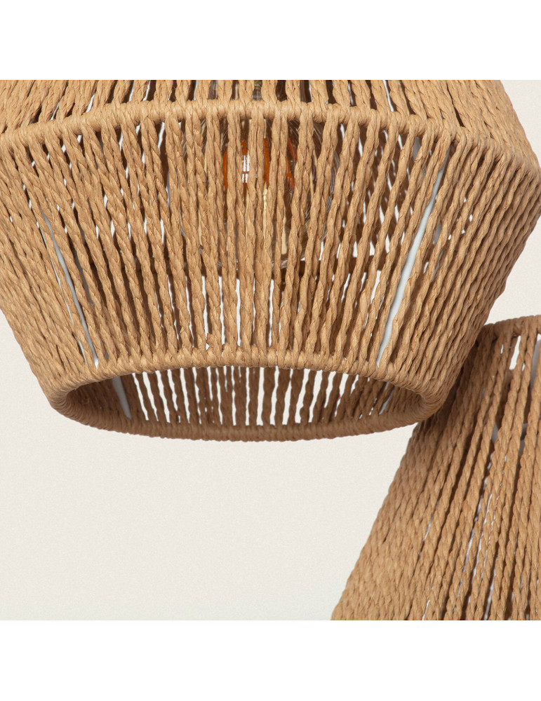 Suspension Papier Tressé Trilla 3 Spots
