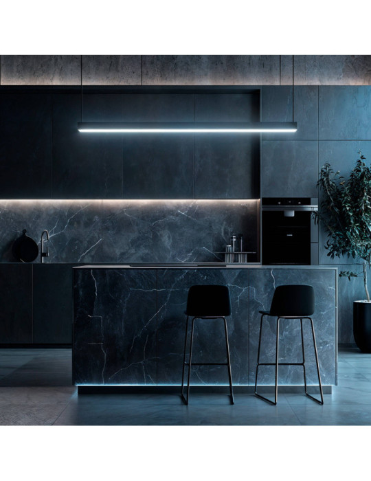 Profilé Aluminium Sixe en Saillie et Suspendu 2m Pour Ruban LED jusqu'à 22 mm