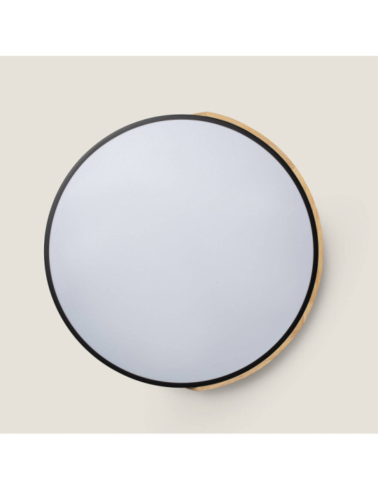 Plafonnier LED Rond Bois 36W CCT Sélectionnable Semi-Dari Ø500 mm