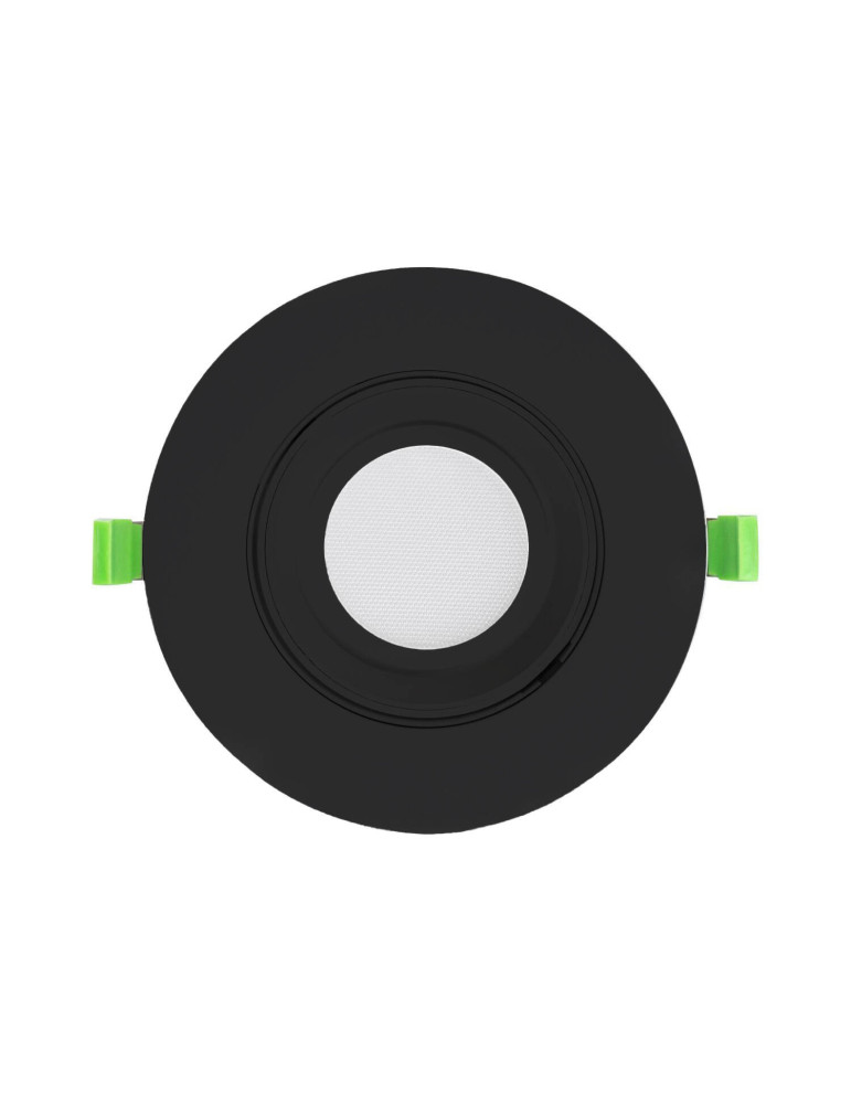 Downlight LED 38W Rond Orientable OSRAM 120lm/W LIFUD Coupe Ø 170 mm Noir