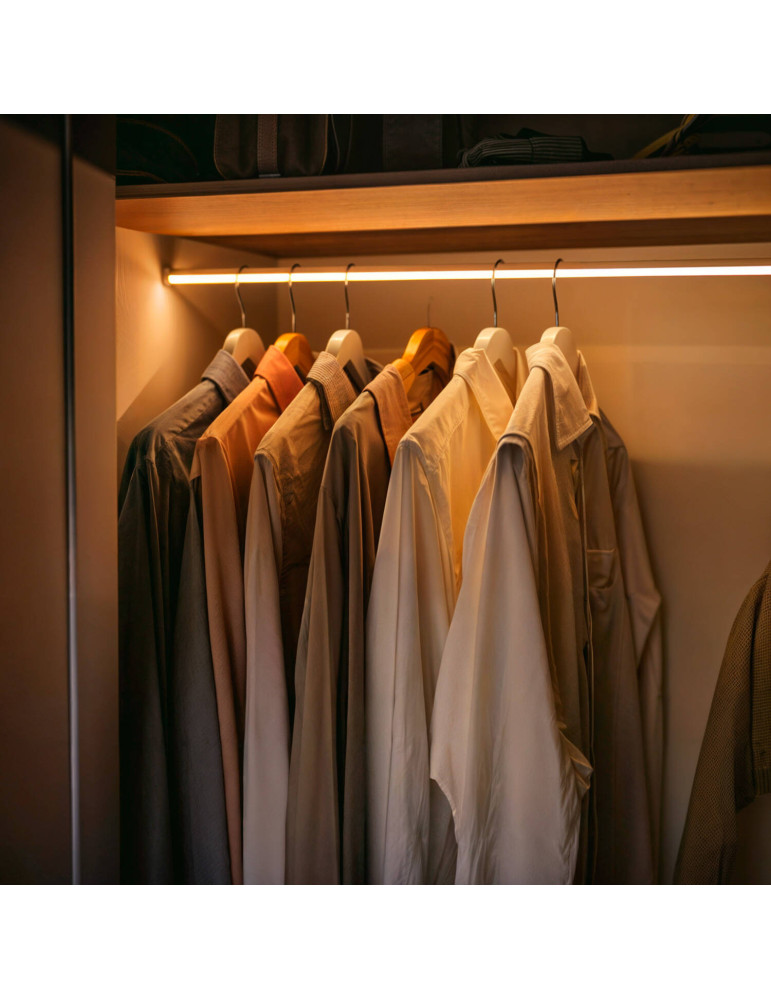 Profilé Aluminium Barre Accrochage Vêtements d'Armoires pour Ruban LED jusqu'à 12mm