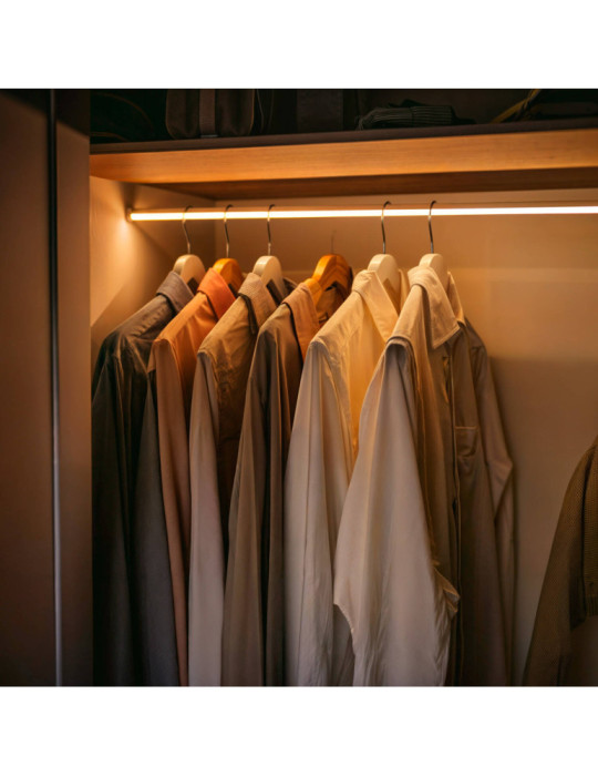 Profilé Aluminium Barre Accrochage Vêtements d'Armoires pour Ruban LED jusqu'à 12mm