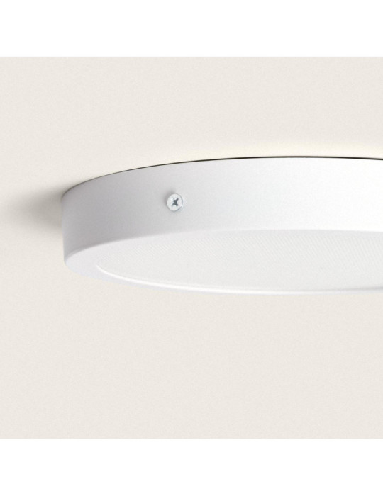 Plafonnier LED Rond 18W Extra-Plat (CRI90) Microprismatique CCT Sélectionnable (UGR17) Ø205 mm