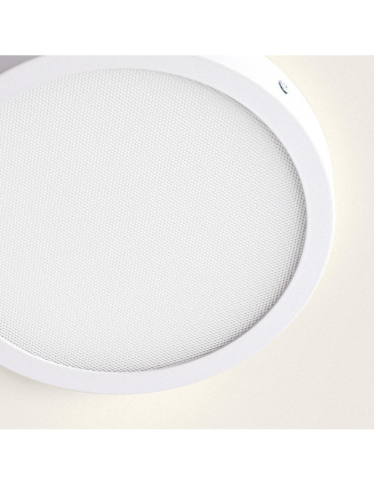 Plafonnier LED Rond 18W Extra-Plat (CRI90) Microprismatique CCT Sélectionnable (UGR17) Ø205 mm