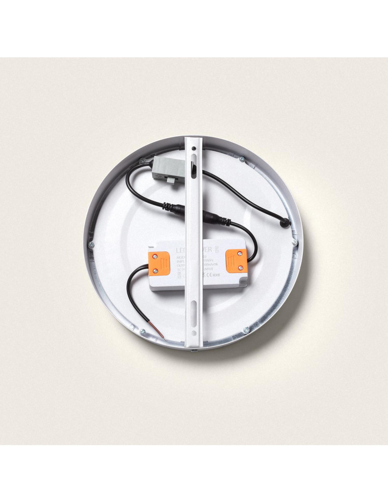 Plafonnier LED Rond 18W Extra-Plat (CRI90) Microprismatique CCT Sélectionnable (UGR17) Ø205 mm