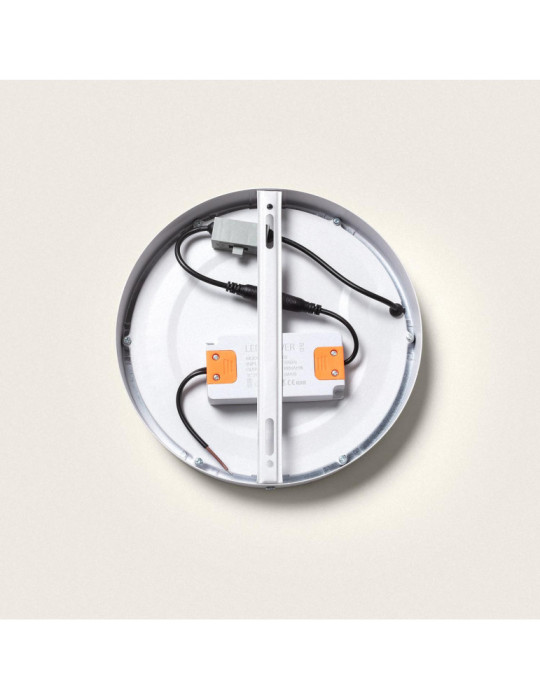 Plafonnier LED Rond 18W Extra-Plat (CRI90) Microprismatique CCT Sélectionnable (UGR17) Ø205 mm