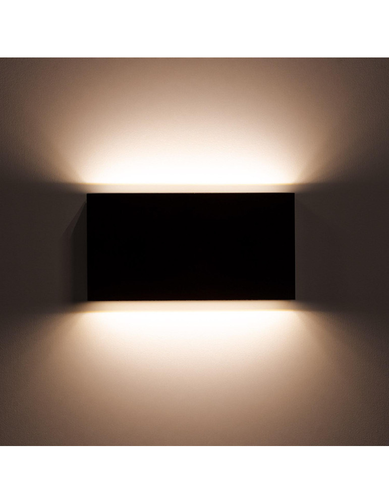Applique Murale LED Extérieure Kaira 10W Éclairage Double Face Rectangulaire Noire