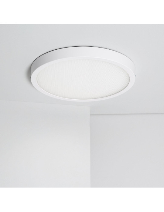Plafonnier LED Rond 24W Extra-Plat (CRI90) Microprismatique CCT Sélectionnable (UGR17) Ø280 mm