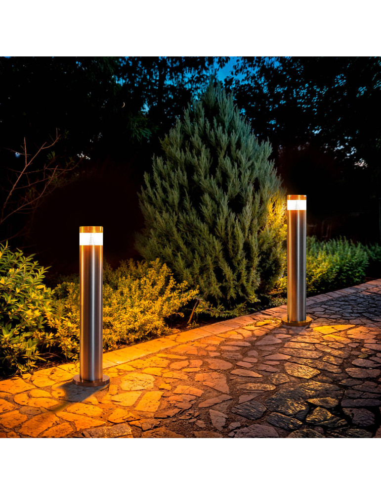Balise LED Extérieur 5W en Saillie sur Pied 50cm Inti Inox