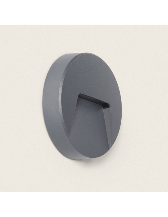 Balise LED Extérieure 3W En Saillie au Mur Ronde Nilsa Anthracite