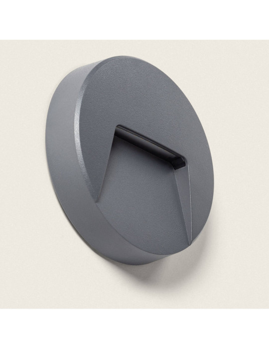 Balise LED Extérieure 3W En Saillie au Mur Ronde Nilsa Anthracite