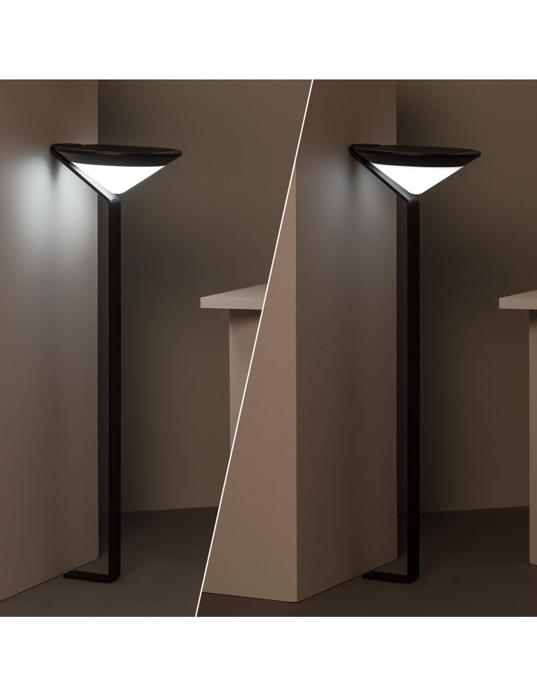 Balise LED Solaire Extérieure en Saillie sur Pied 80cm Yuma Big avec Détecteur Mouvement Radar