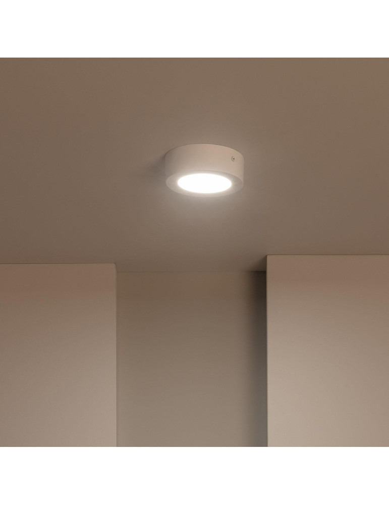 Plafonnier LED Rond 6W SwitchCCT Sélectionnable Ø 120mm Dimmable Compatible avec Télécommande RF V.2