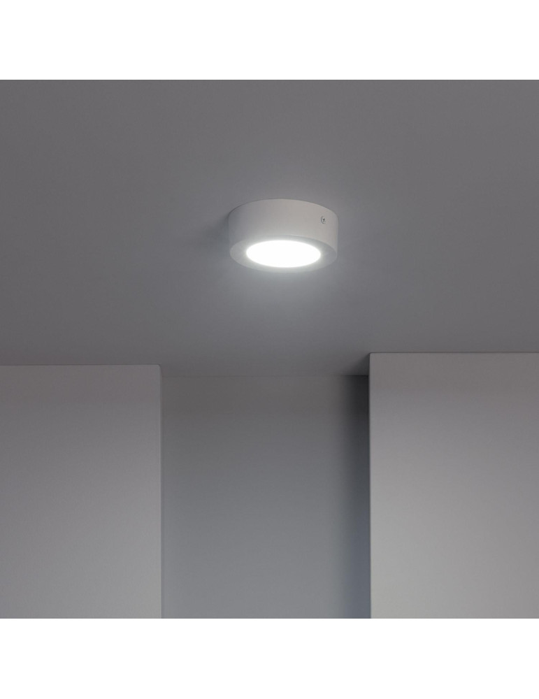 Plafonnier LED Rond 6W SwitchCCT Sélectionnable Ø 120mm Dimmable Compatible avec Télécommande RF V.2