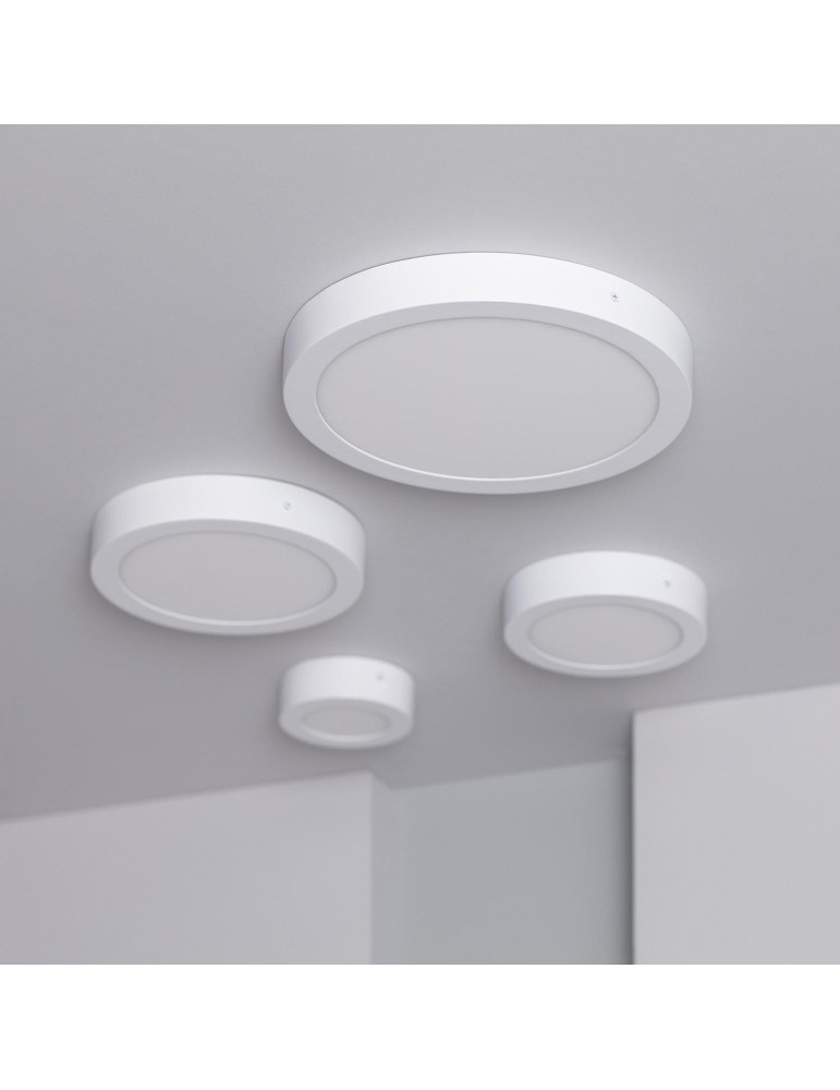 Plafonnier LED Rond 6W SwitchCCT Sélectionnable Ø 120mm Dimmable Compatible avec Télécommande RF V.2