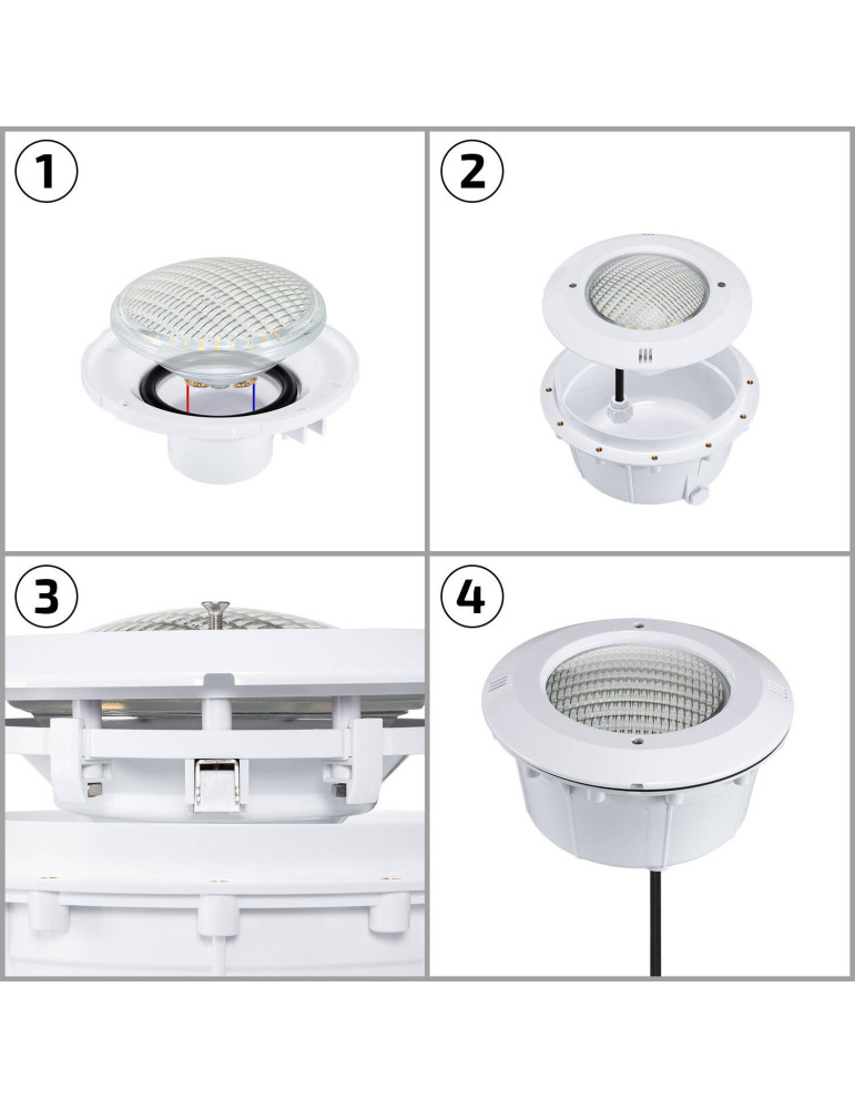 Ampoule LED Piscine Submersible PAR56 RGB 12V AC 35W IP68