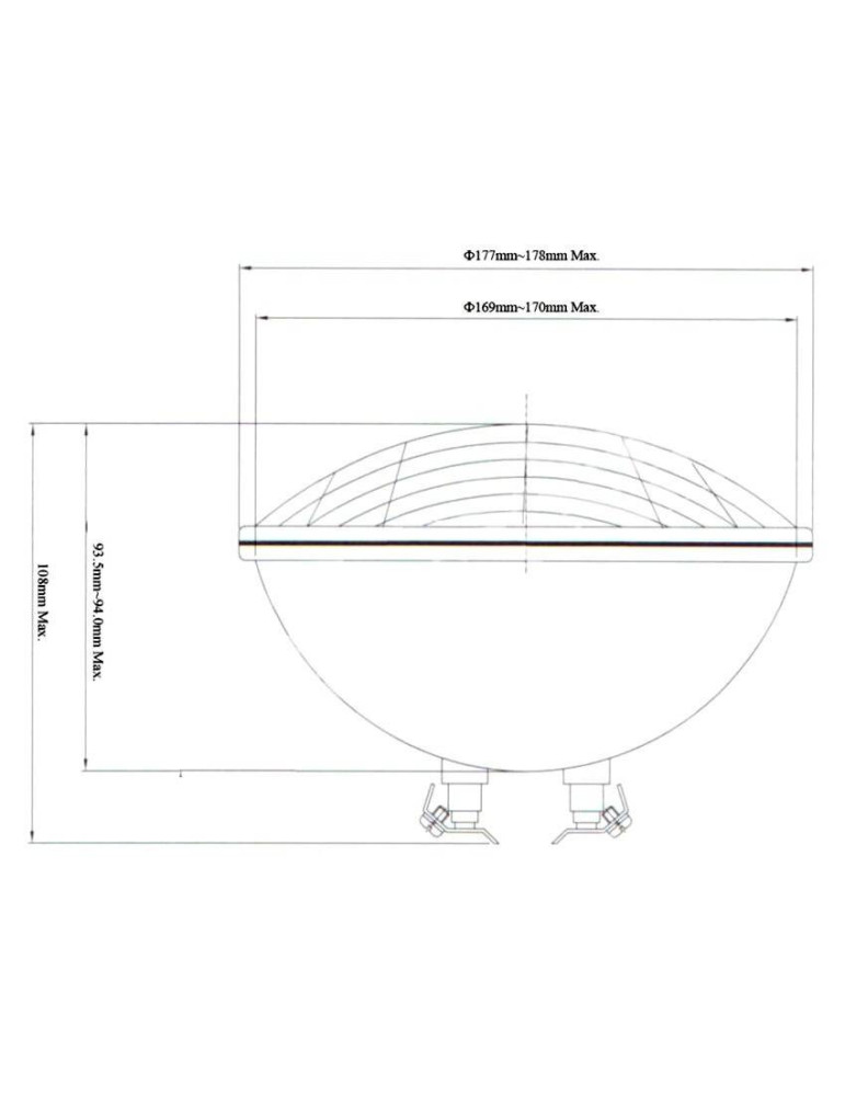 Ampoule LED Piscine Submersible PAR56 RGB 12V AC 35W IP68