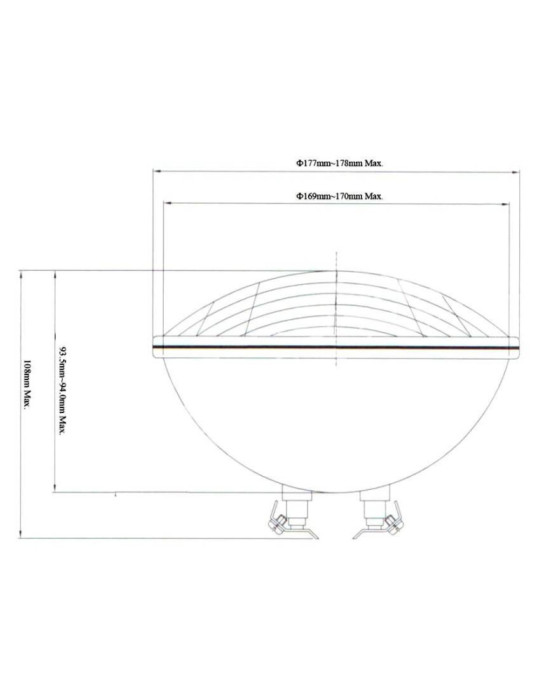Ampoule LED Piscine Submersible PAR56 RGB 12V AC 35W IP68