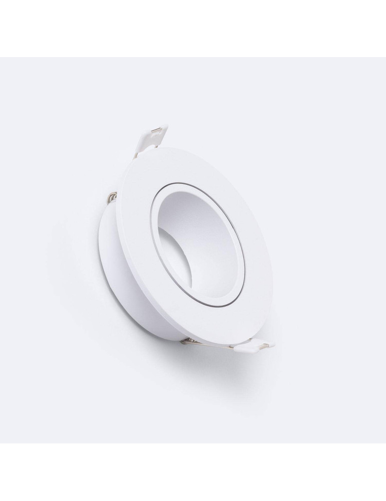 Collerette Downlight Ronde Blanche pour Ampoule LED GU10 / GU5.3 Coupe Ø 75 mm