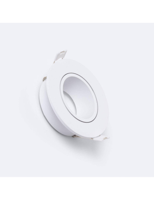 Collerette Downlight Ronde Blanche pour Ampoule LED GU10 / GU5.3 Coupe Ø 75 mm