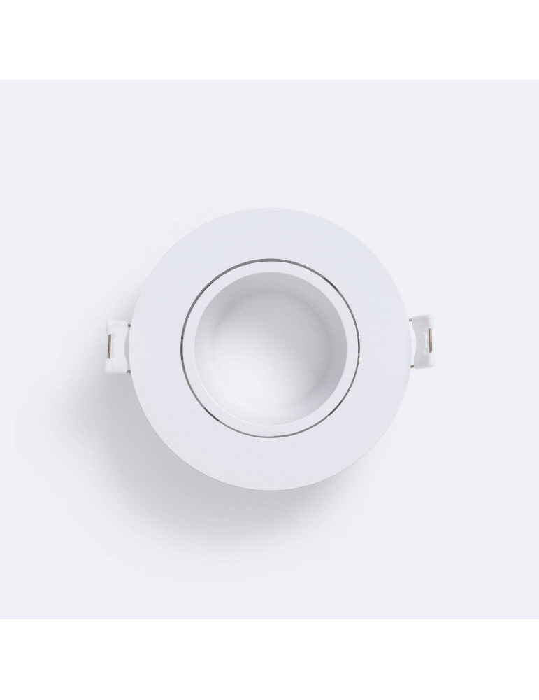 Collerette Downlight Ronde Blanche pour Ampoule LED GU10 / GU5.3 Coupe Ø 75 mm