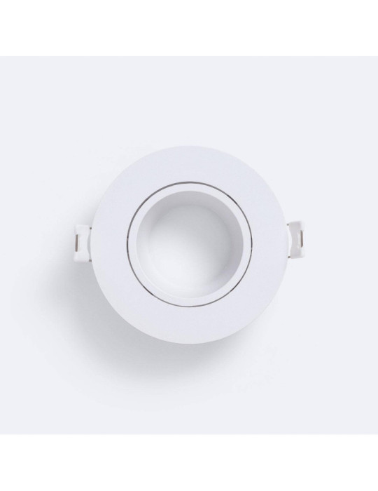 Collerette Downlight Ronde Blanche pour Ampoule LED GU10 / GU5.3 Coupe Ø 75 mm