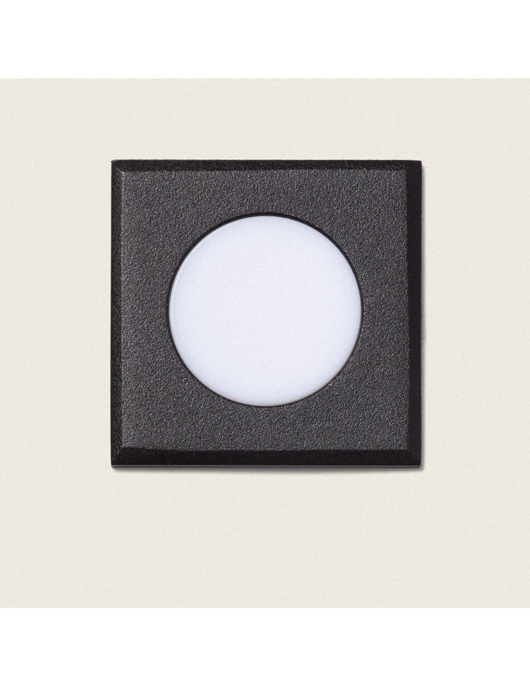 Balise Extérieure LED 2W Carrée Encastrable au Mur Welly