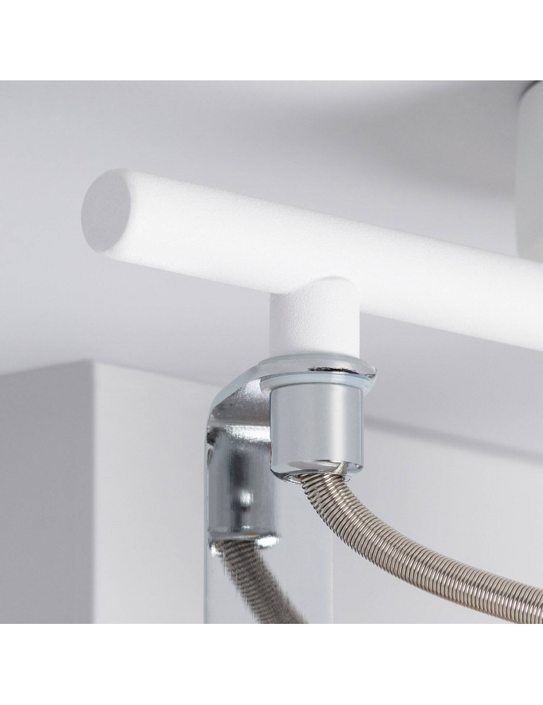 Plafonnier Orientable Métal et Bois Mara 2 Spots