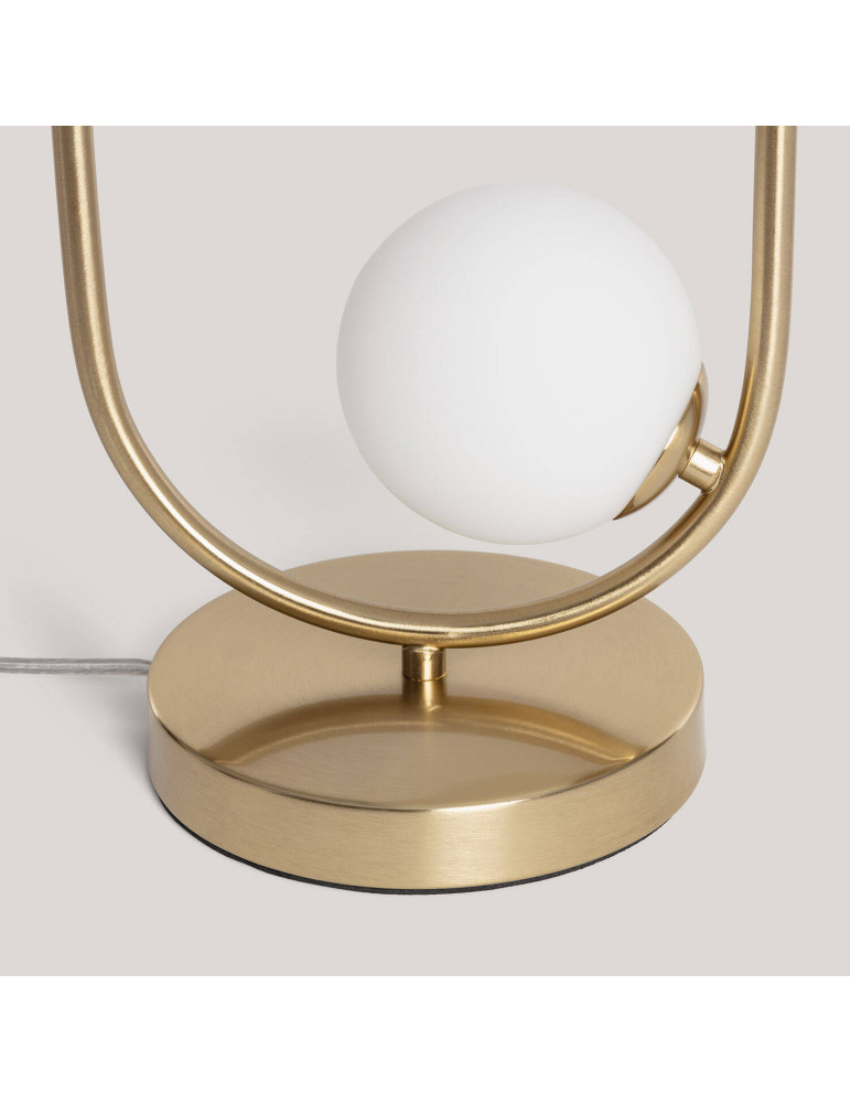 Lampe à poser Métal et Verre Moonlight Brass 2 Spots