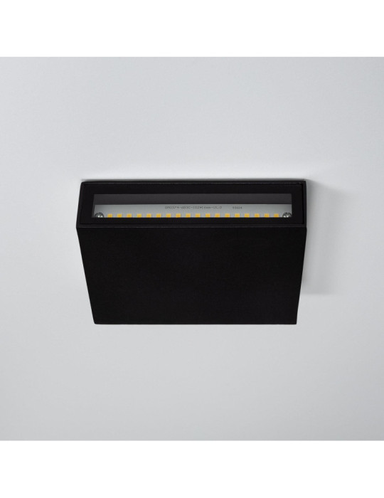 Applique Murale LED Extérieure Kaysa 6W Éclairage Double Face Carrée Noire