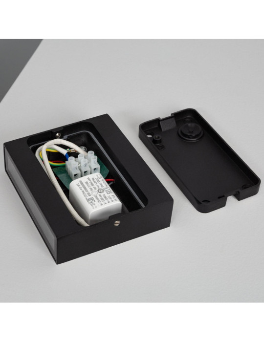 Applique Murale LED Extérieure Kaysa 6W Éclairage Double Face Carrée Noire