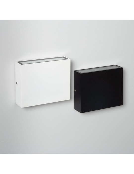 Applique Murale LED Extérieure Kaysa 6W Éclairage Double Face Carrée Noire
