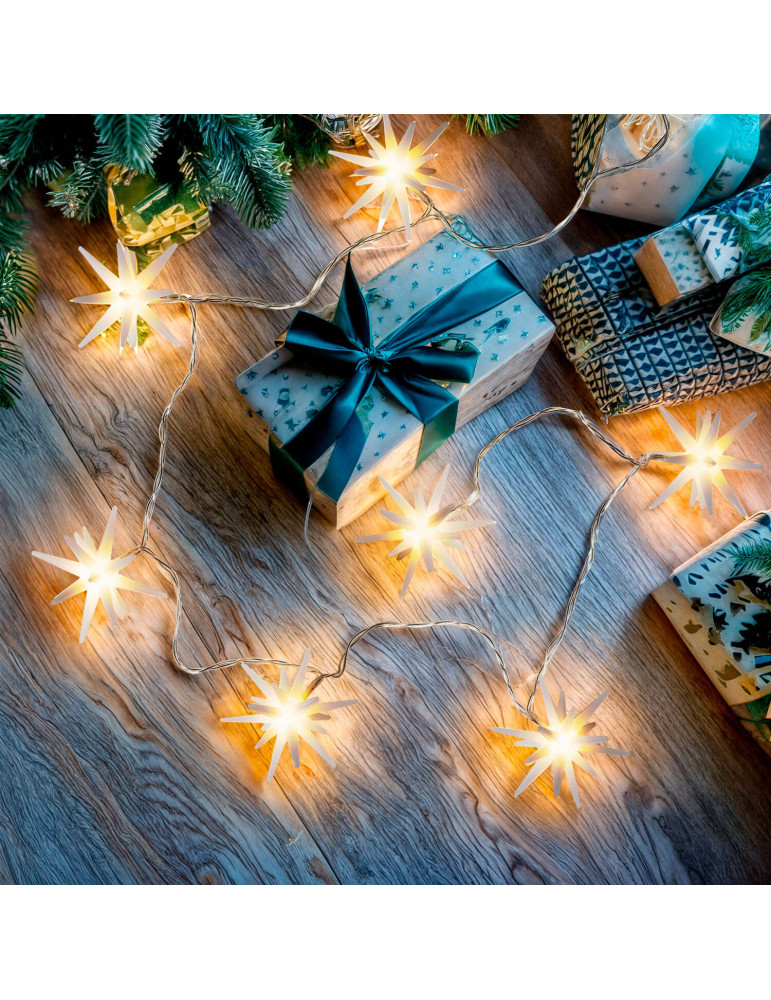Guirlande LED Etoiles à Piles 1.4m