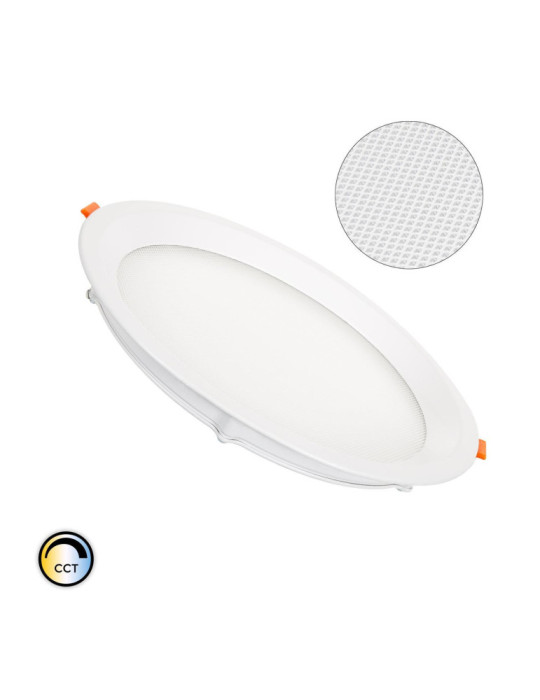 Dalle LED 20W Ronde CCT Microprismatique LIFUD Coupe Ø 205 mm