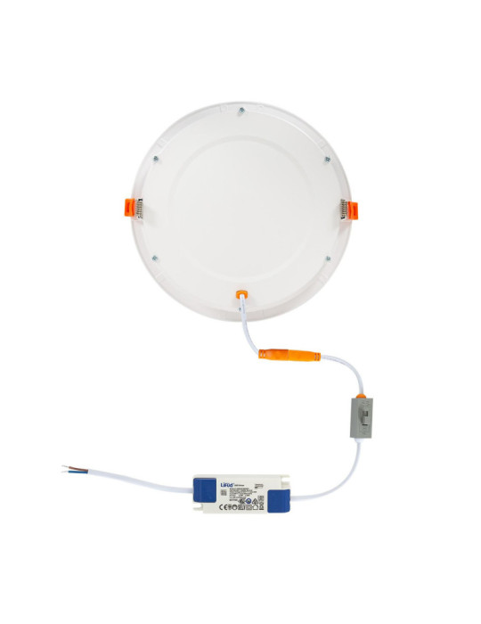 Dalle LED 20W Ronde CCT Microprismatique LIFUD Coupe Ø 205 mm
