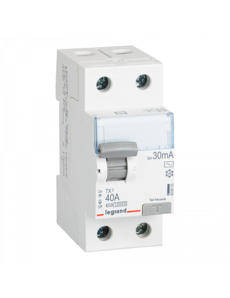 Interruptor Diferencial TX3 Terciario 2P-30mA Clase AC 25-40 A LEGRAND 403033