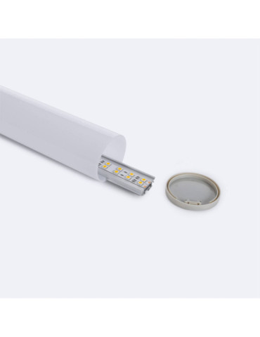 Profilé Aluminium Suspendu Rond 2m pour Ruban LED jusqu'à 22 mm