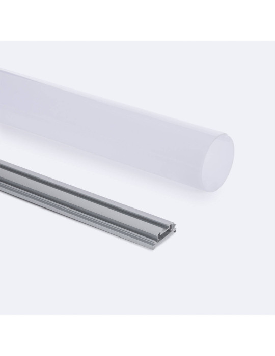 Profilé Aluminium Suspendu Rond 2m pour Ruban LED jusqu'à 22 mm