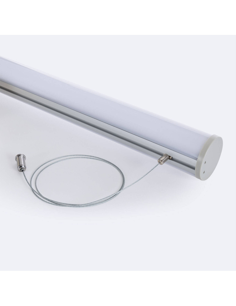 Profilé Aluminium Suspendu Rond 2m pour Ruban LED jusqu'à 22 mm