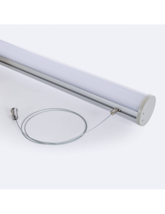 Profilé Aluminium Suspendu Rond 2m pour Ruban LED jusqu'à 22 mm