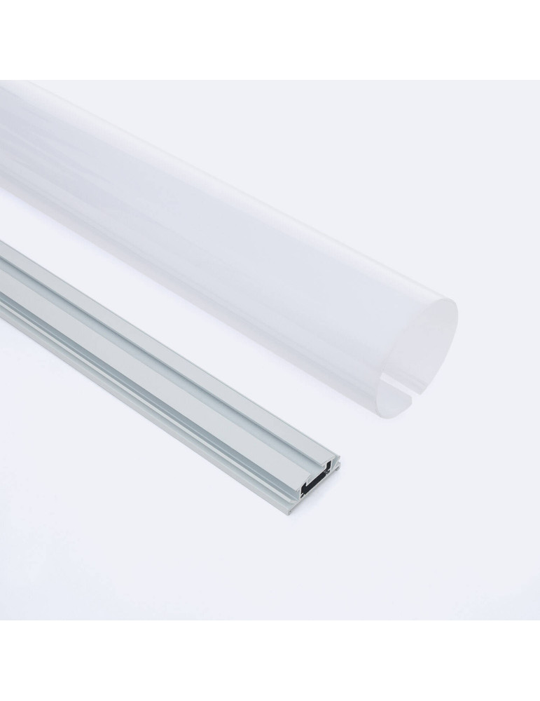 Profilé Aluminium Suspendu Rond 2m pour Ruban LED jusqu'à 22 mm