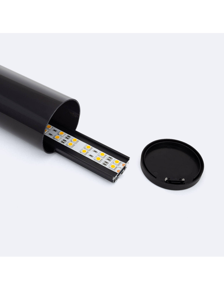 Profilé Aluminium Suspendu Rond 2m pour Ruban LED jusqu'à 22 mm