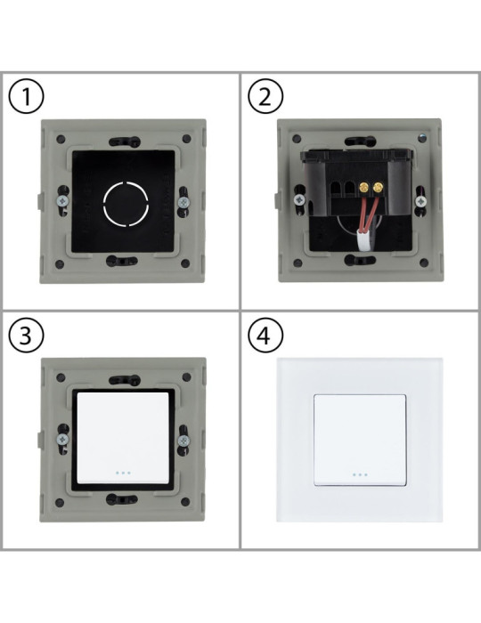 Plaque Crystal 3 Emplacements Modern