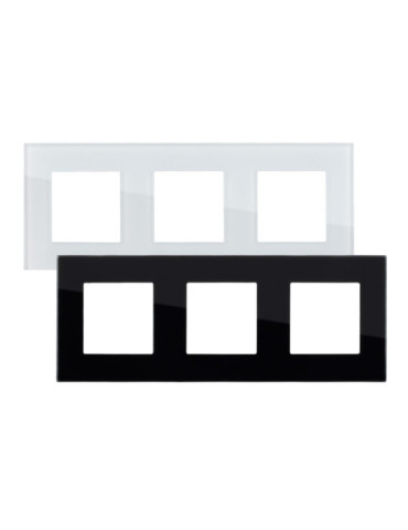 Plaque Crystal 3 Emplacements Modern