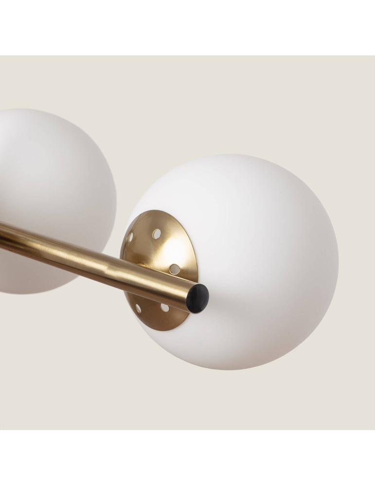 Suspension Métal et Verre Moonlight Brass 6 Spots