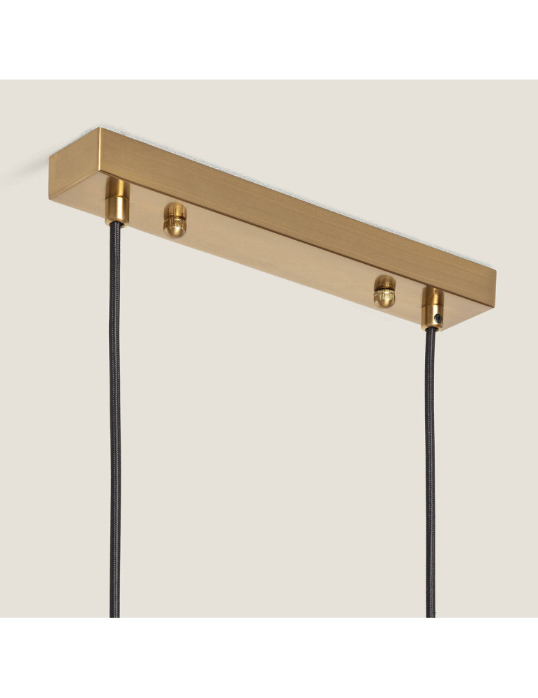 Suspension Métal et Verre Moonlight Brass 6 Spots