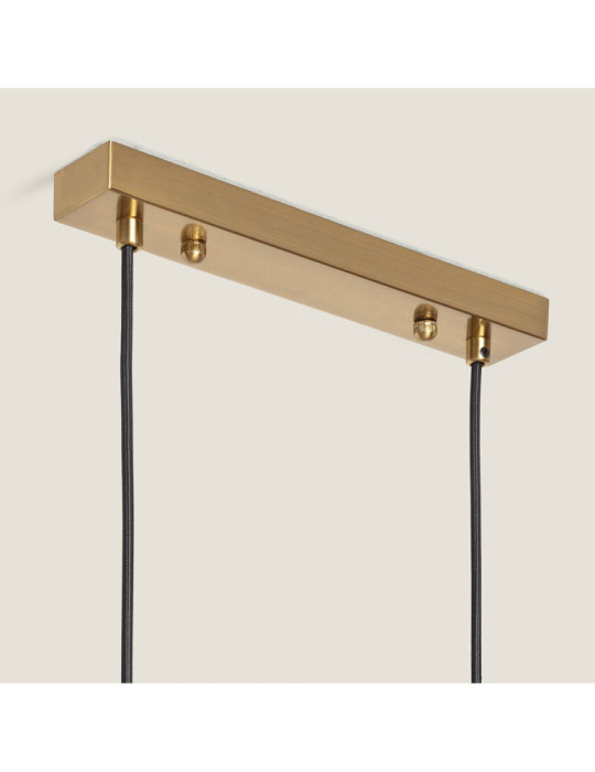 Suspension Métal et Verre Moonlight Brass 6 Spots