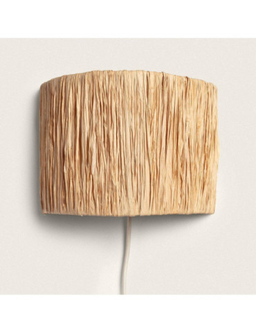 Lampe Murale Métal et Raphia Yubo